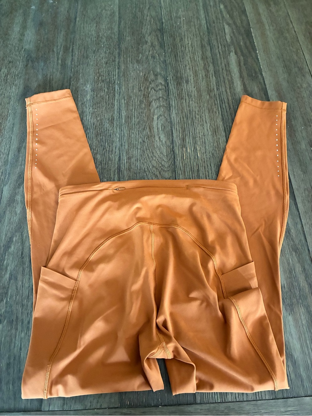 lululemon athletica High-Rise Leggings with Side Pockets — Rust Orange